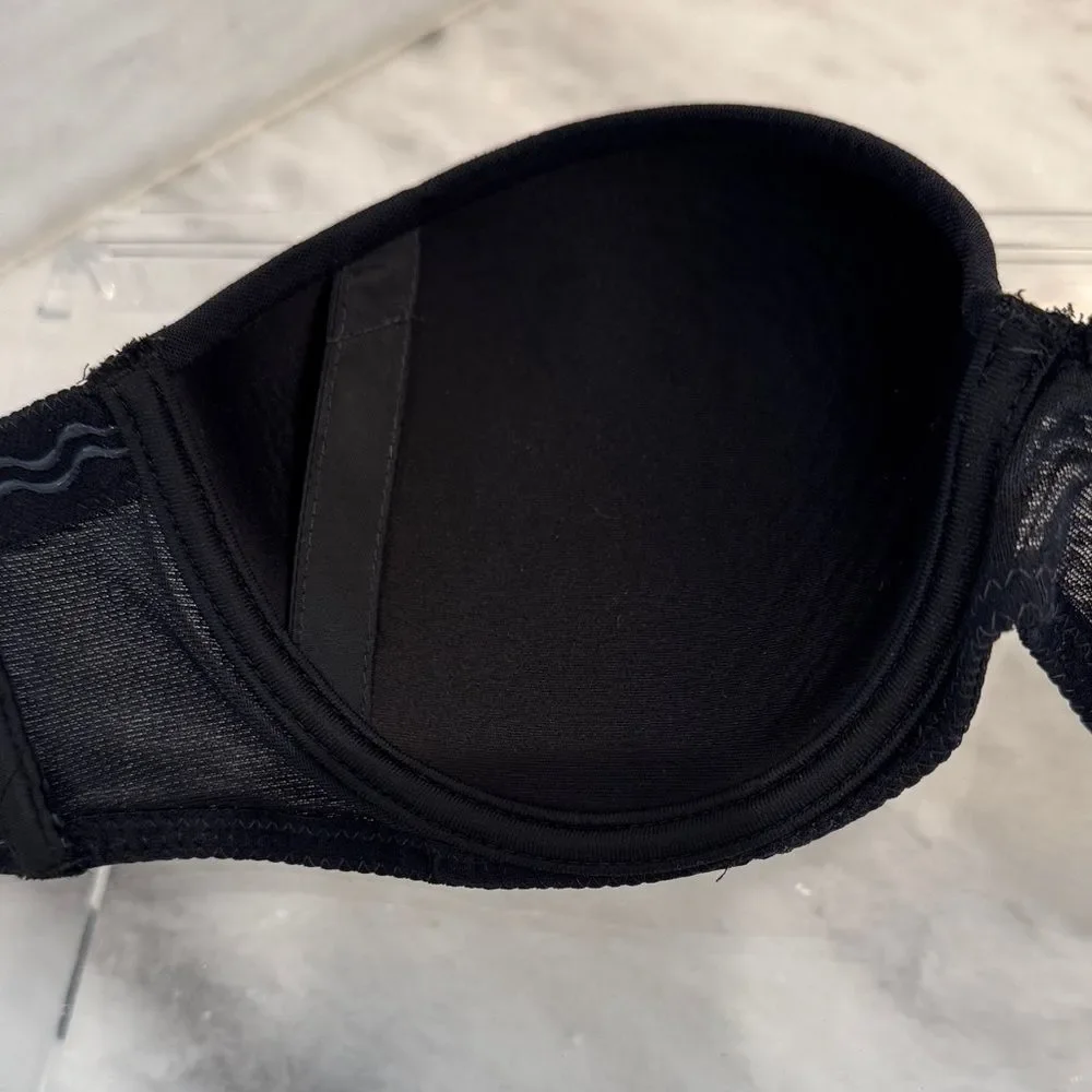Chantelle Black Strapless Sublime Invisible Plunge Bra 34C